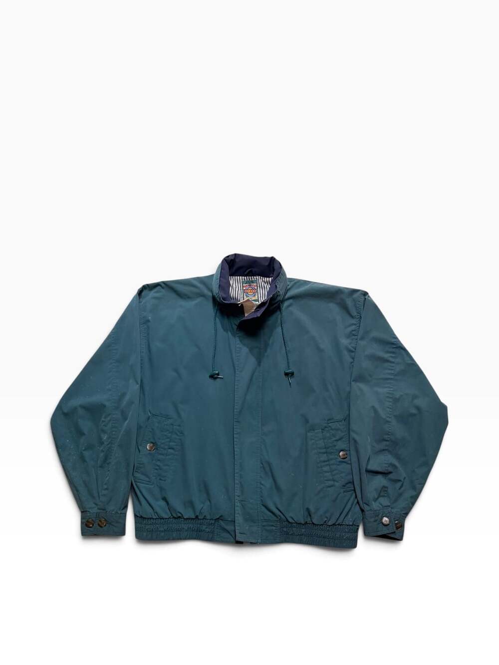 G2000 Vintage Hooded Jacket Size XL Dark Teal Cotton Blend